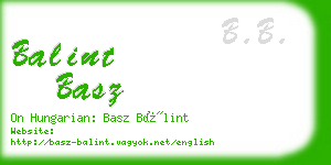 balint basz business card